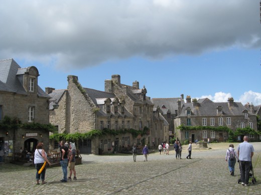 The central square of Locronan.