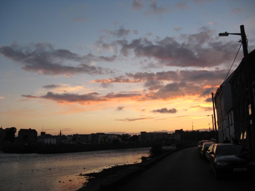 Sunset in Galway, Ireland.